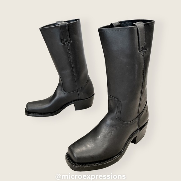 Frye Campus Cavalry 12L Black Real Leather Vintage Tall Knee High Comfy Boot - Picture 10 of 16